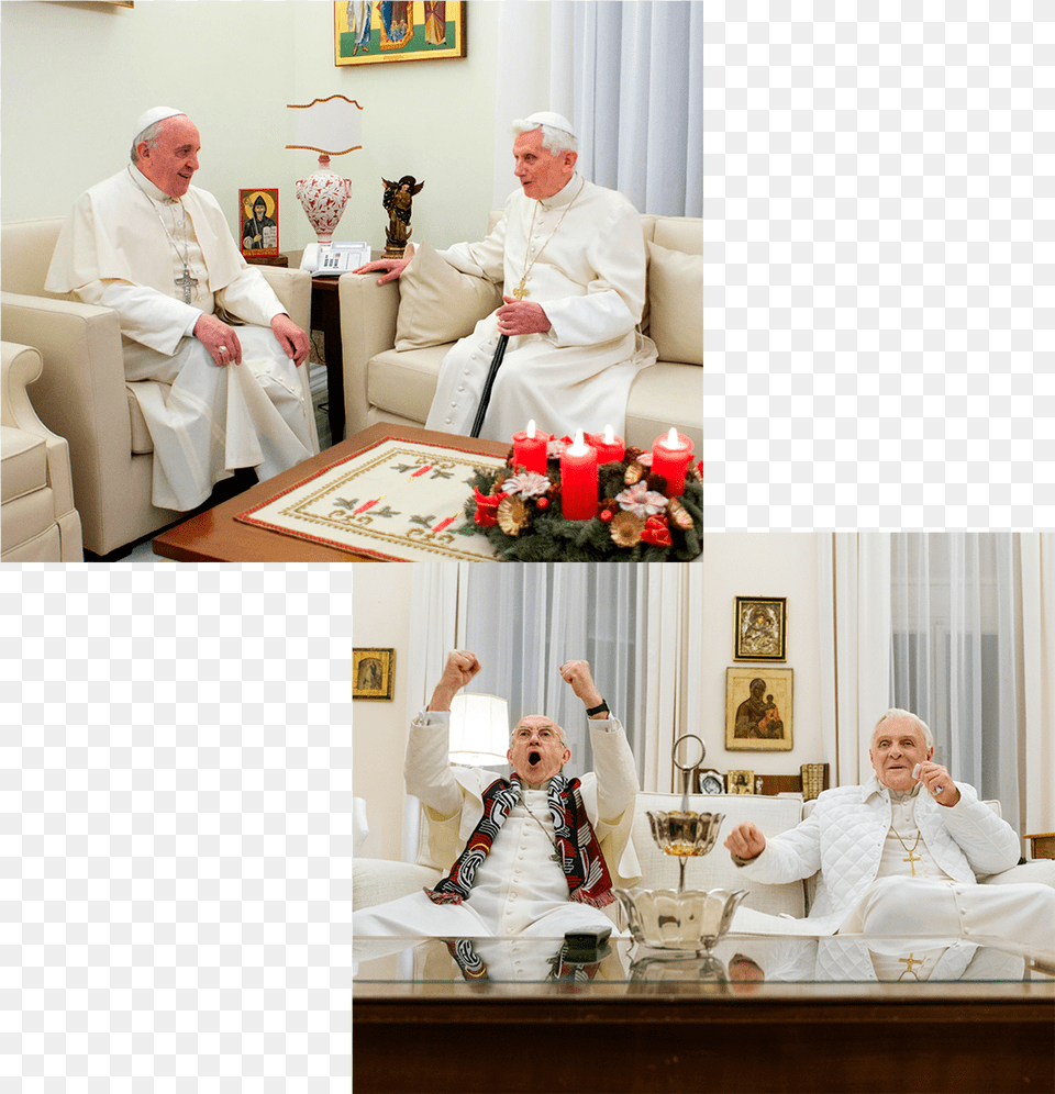 May Contain Pope Benedict Xvi Human Person Priest Two Popes Real Life, Plant, Flower Bouquet, Flower, Flower Arrangement Png Image
