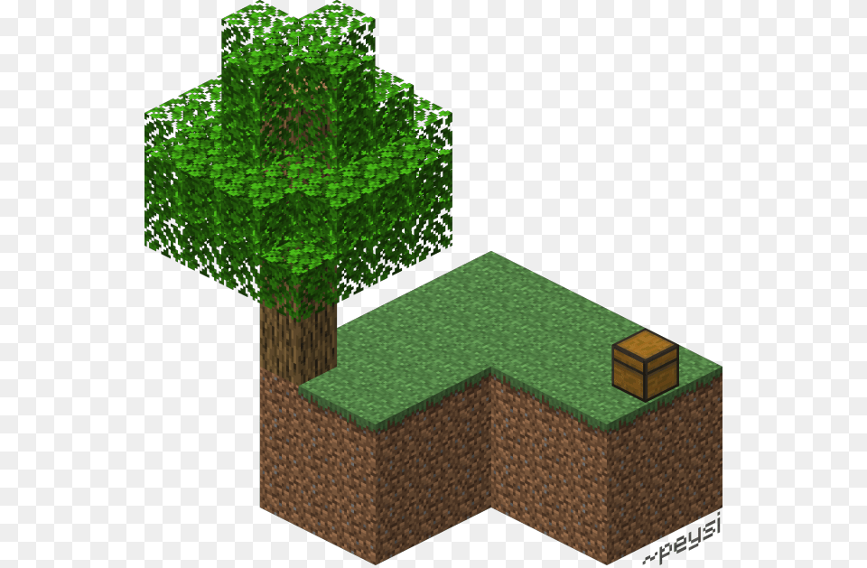 Image Minecraft Oak Tree, Grass, Vegetation, Potted Plant, Plant Free Png