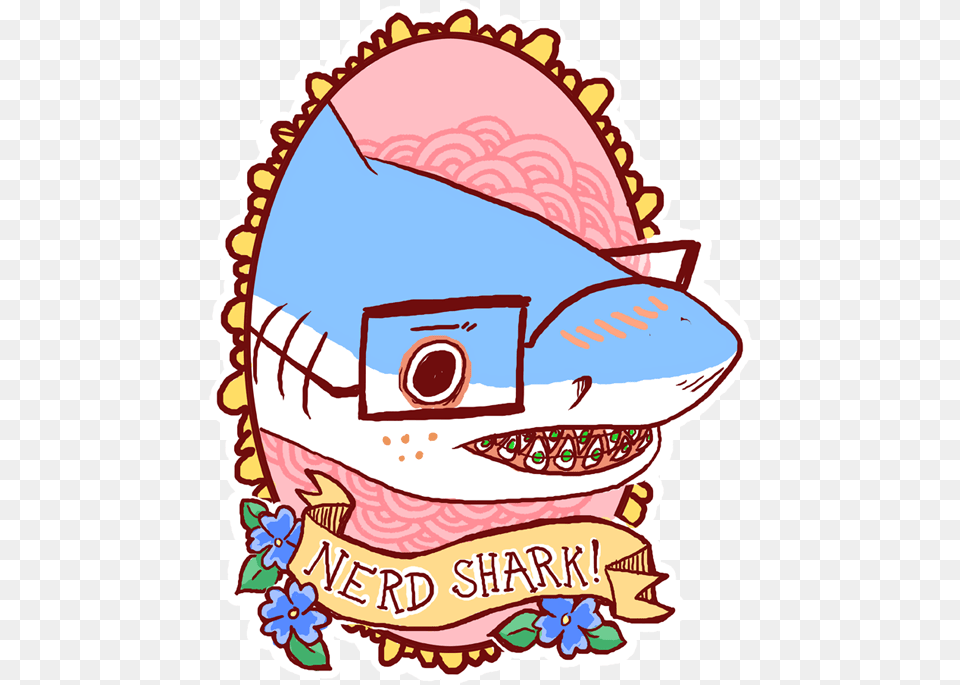 Image N Zlzfnerc R Transparent Cute Shark, Sticker, Food, Dessert, Cream Free Png Download