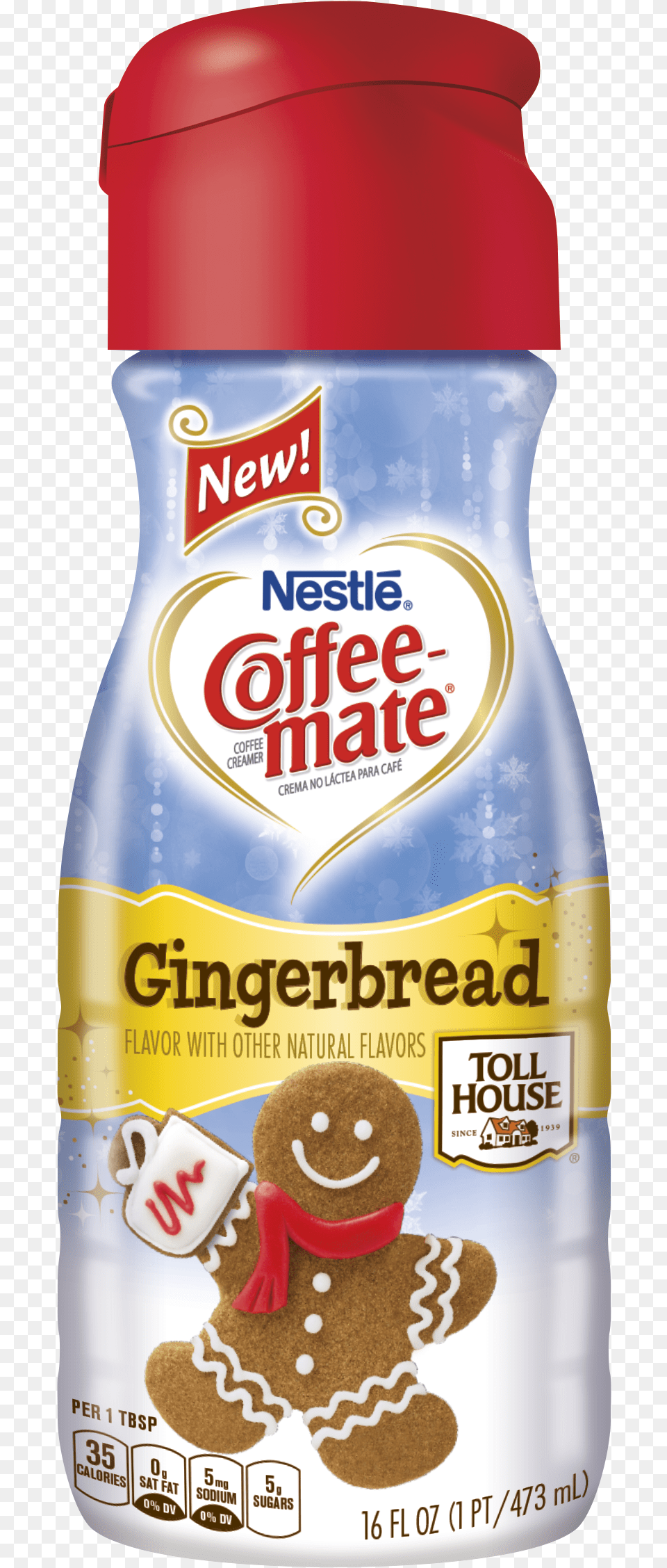 Image Nestle Coffee Mate Gingerbread 16 Oz, Food, Ketchup, Sweets Png