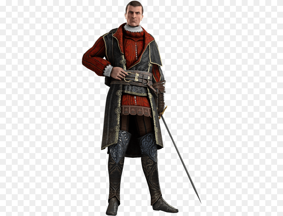 Image Niccolo Machiavelli Assassin39s Creed Brotherhood, Sword, Weapon, Adult, Male Png