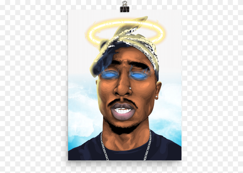Image Of 2pac Premium Gloss Poster King, Portrait, Photography, Person, Head Free Png
