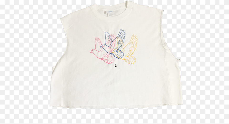 Image Of 3 Doves Cutoff Crop By Prayforchristian Illustration, Clothing, T-shirt, Tank Top Free Png