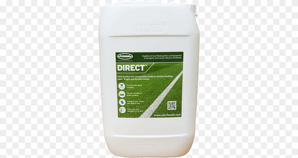 Image Of A 10 Litre Plastic Drum Of Direct White Line Paint, Bottle, Qr Code Free Transparent Png