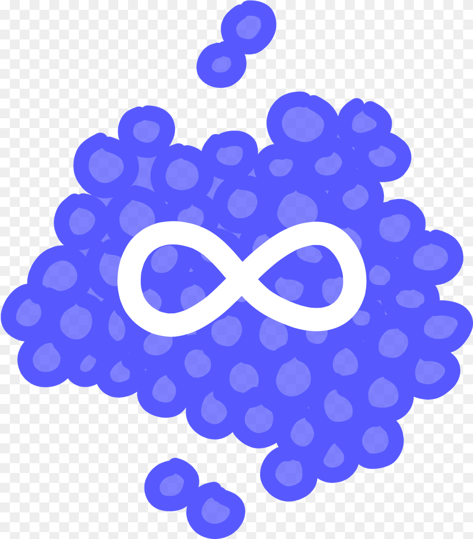 Image Of A Blue Cancerous Cell With A White Infinity Circle, Purple, Heart Free Png Download