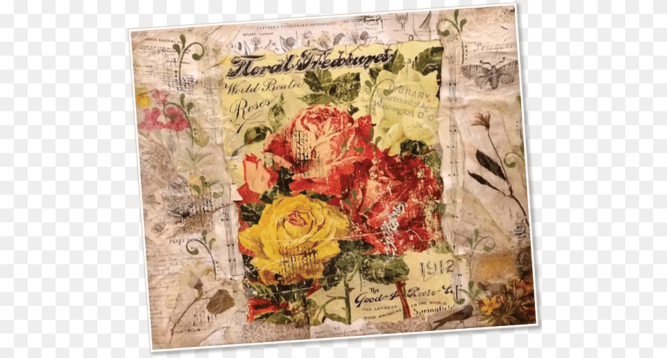 Image Of A Collage Garden Roses, Art, Painting, Flower, Plant Free Png