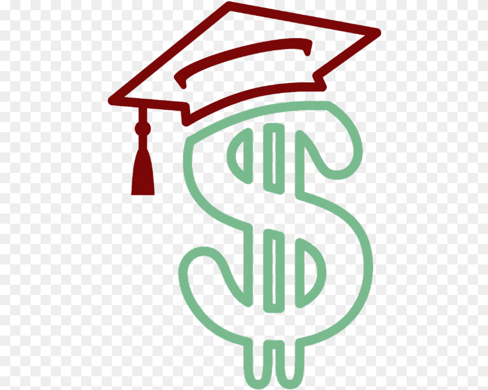 Image Of A Dollar Sign Wearing A Graduation Hat Student Loan, Light, People, Person, Text Free Png Download