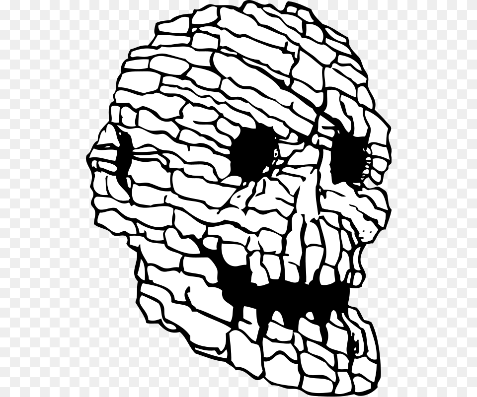 Image Of A Skull, Stencil Free Png