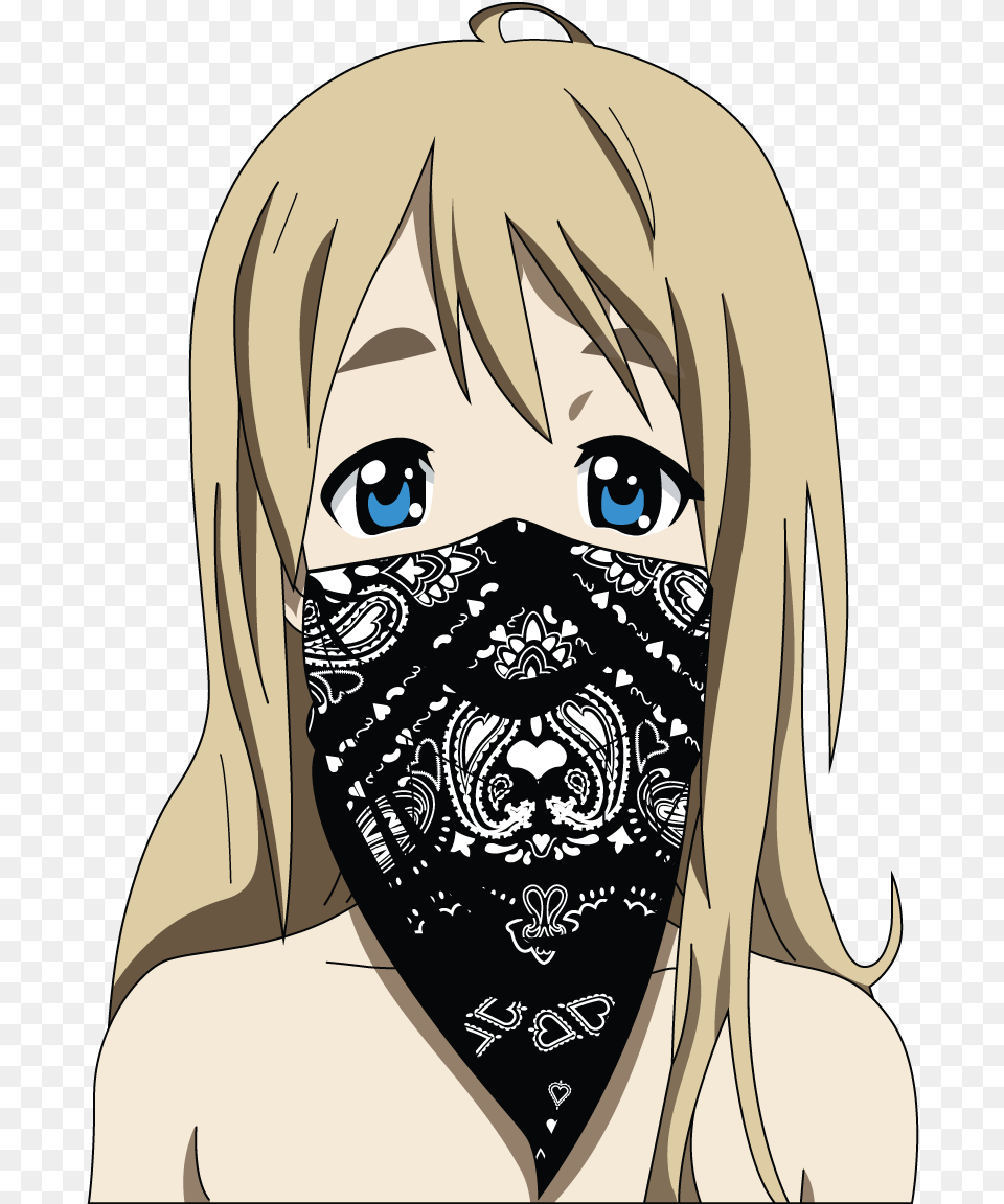 Image Of Anime Bandits Peeking Over Anime, Accessories, Bandana, Headband, Adult Png