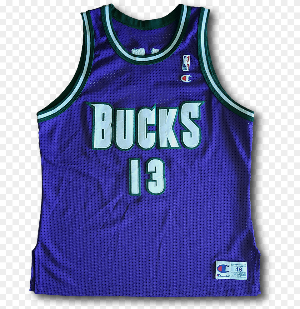 Image Of Authentic Glenn Robinson Milwaukee Bucks Champion Milwaukee Bucks, Clothing, Shirt, Jersey Free Png