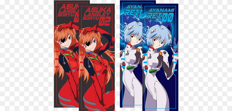 Of Ayanami Rei Amp Asuka Slap Sticker Cartoon, Book, Comics, Publication, Manga Png Image