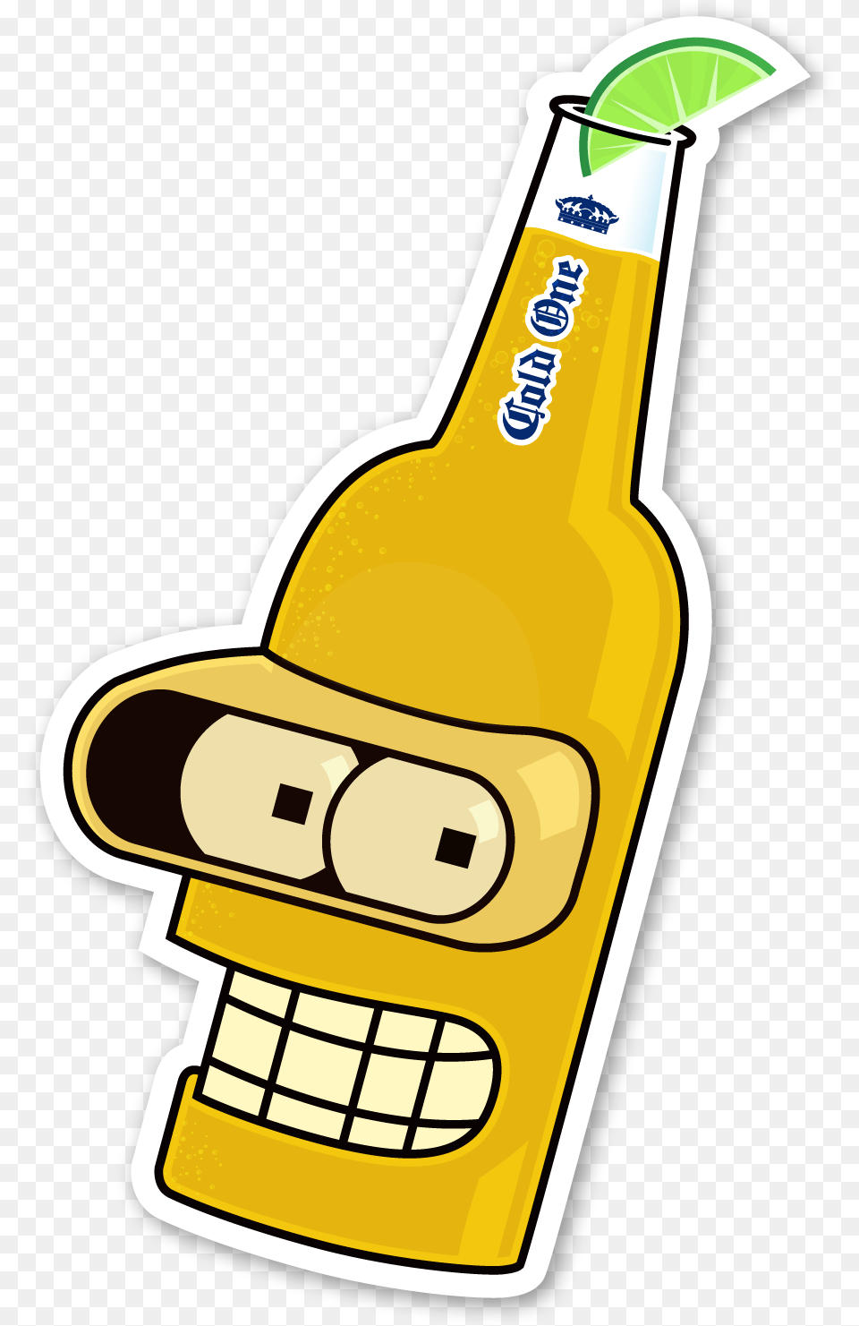 Image Of Bender Sticker Heineken, Alcohol, Beer, Beer Bottle, Beverage Free Png