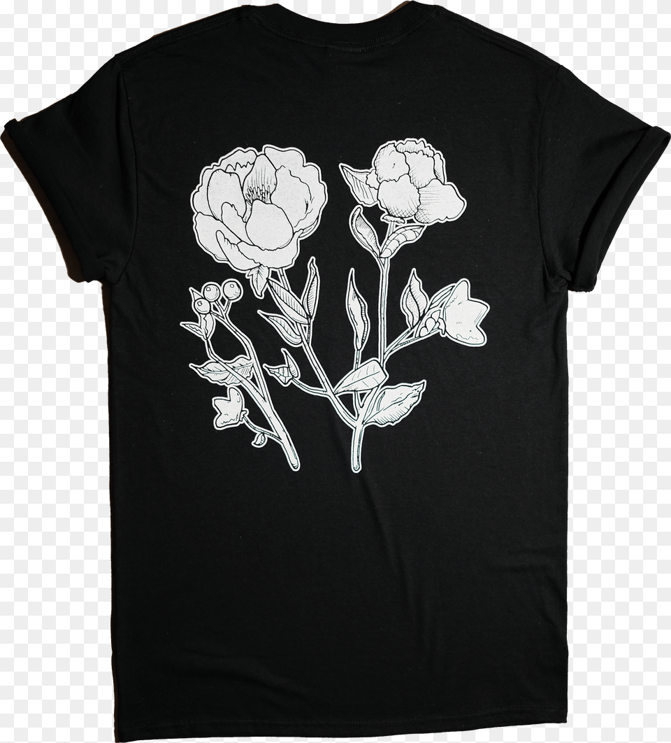 Image Of Black Floral Print Spooky Print X Active Shirt Free Png