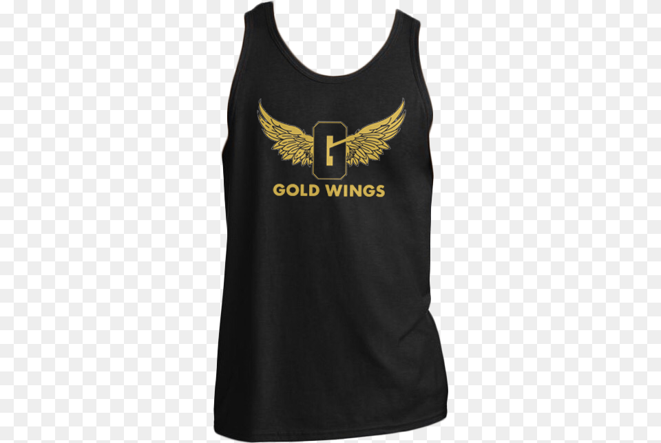 Image Of Black Heir Gold Wings Tank Top Active Tank, Clothing, Tank Top, Vest Free Png