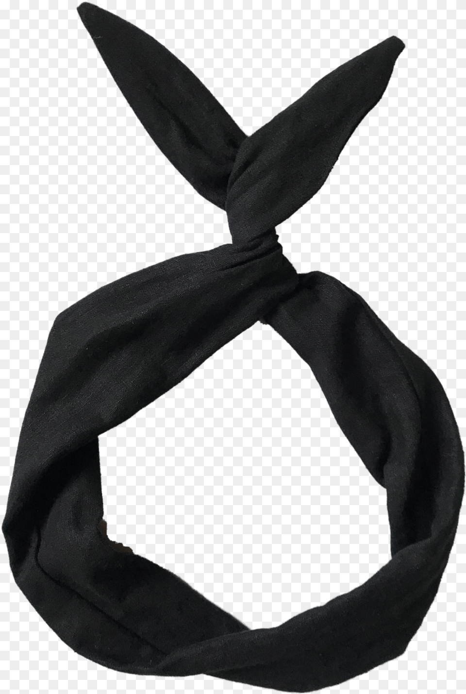 Image Of Black Linen Wire Headband Scarf, Accessories, Formal Wear, Tie, Clothing Png
