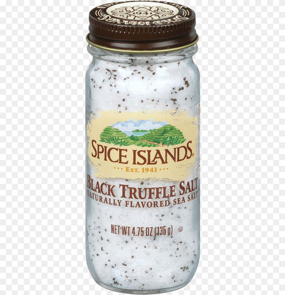 Of Black Truffle Salt, Jar, Alcohol, Beer, Beverage Png Image