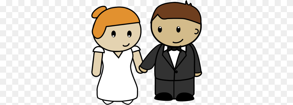 Image Of Bride And Groom Clipart Cartoon Marriage Transparent, Book, Comics, Publication, Formal Wear Free Png Download