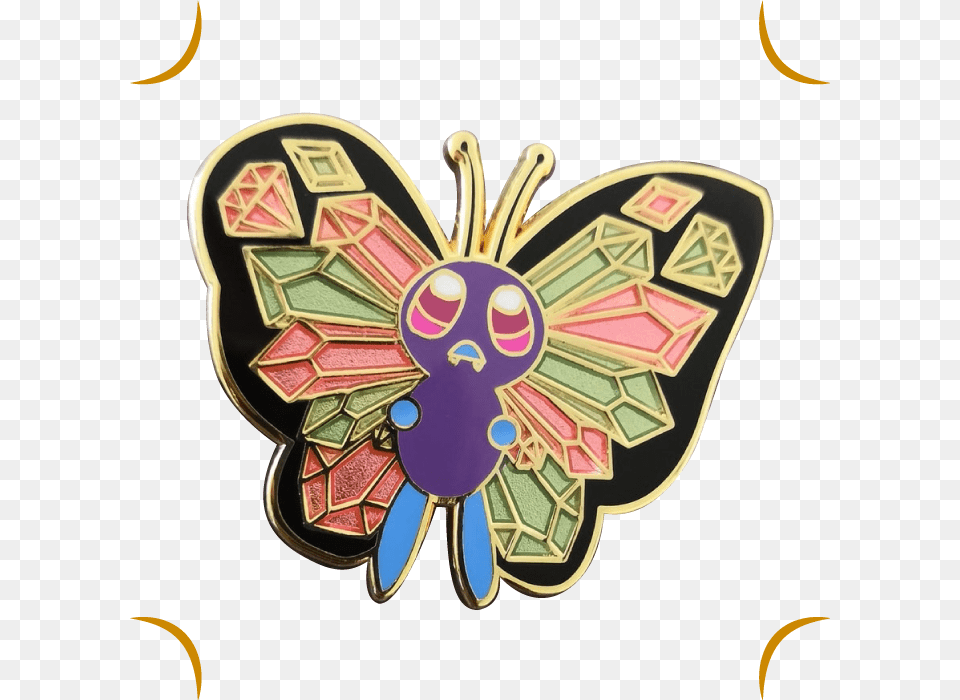 Image Of Butterfree Pin Emblem, Accessories, Art Free Png