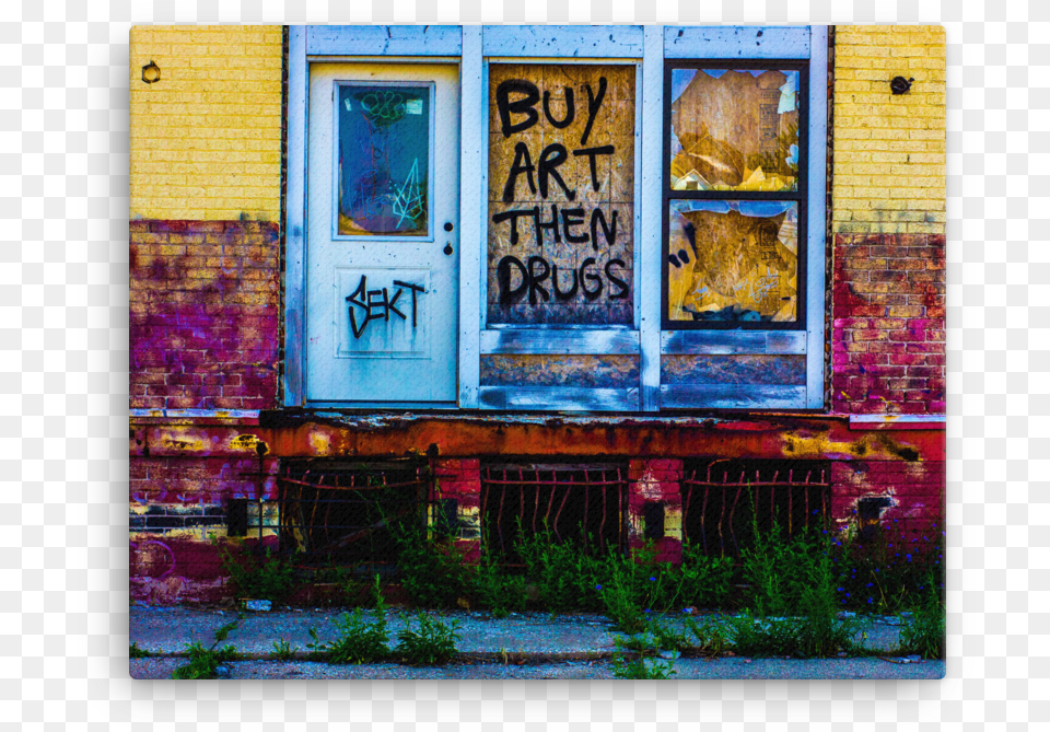 Image Of Buy Art Then Drugs 16 X 20 Graffiti Canvas, Architecture, Brick, Building, Painting Free Transparent Png