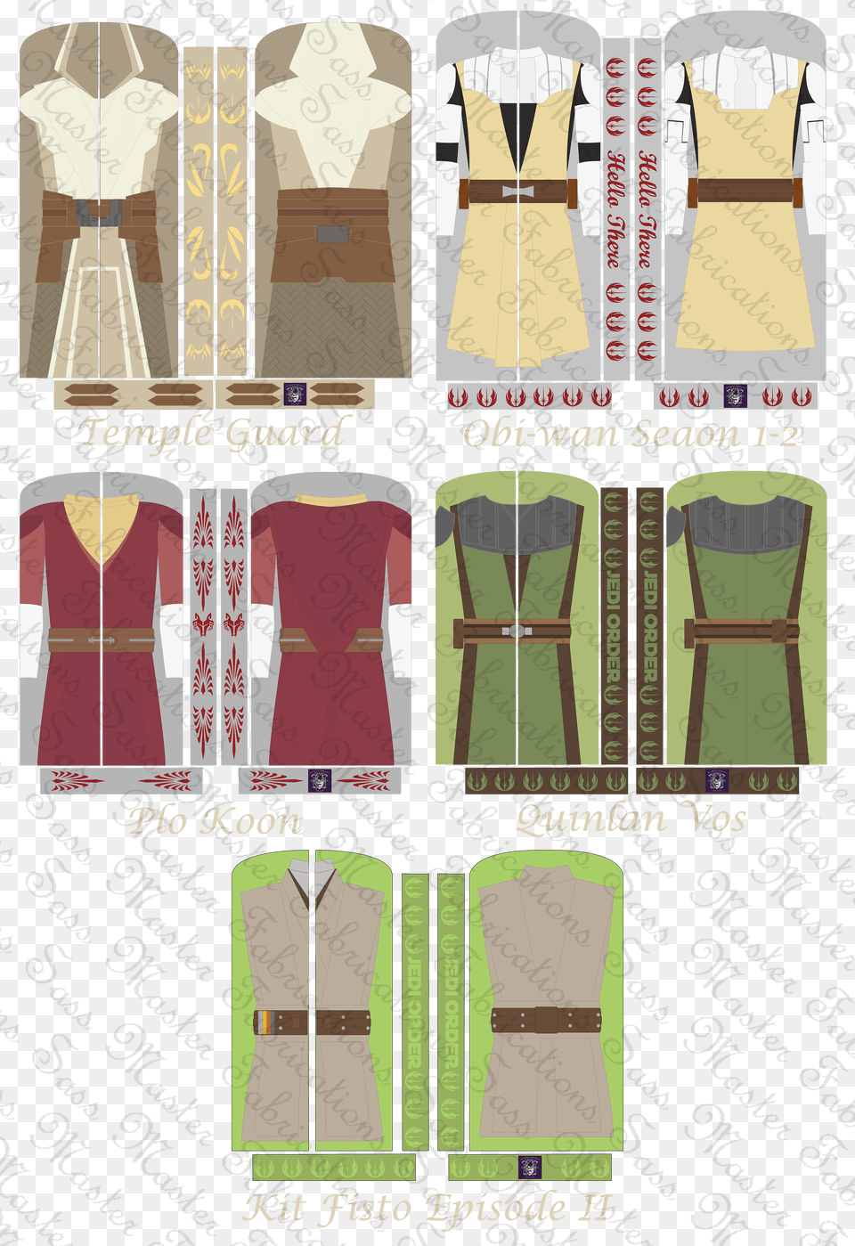 Image Of Canon Jedi Character Garment Bags Pattern, Clothing, Dress, Chart, Plot Free Png Download