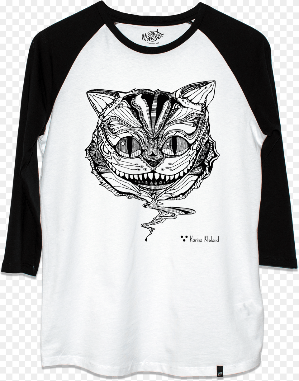 Image Of Cheshire Cat Long Sleeved T Shirt, Clothing, Long Sleeve, Sleeve, T-shirt Free Png