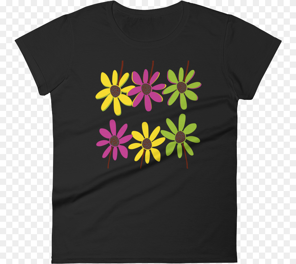 Image Of Colourful Hand Drawn Flower Petals T Shirt Siberian Husky Mom Shirt, Clothing, T-shirt Free Transparent Png