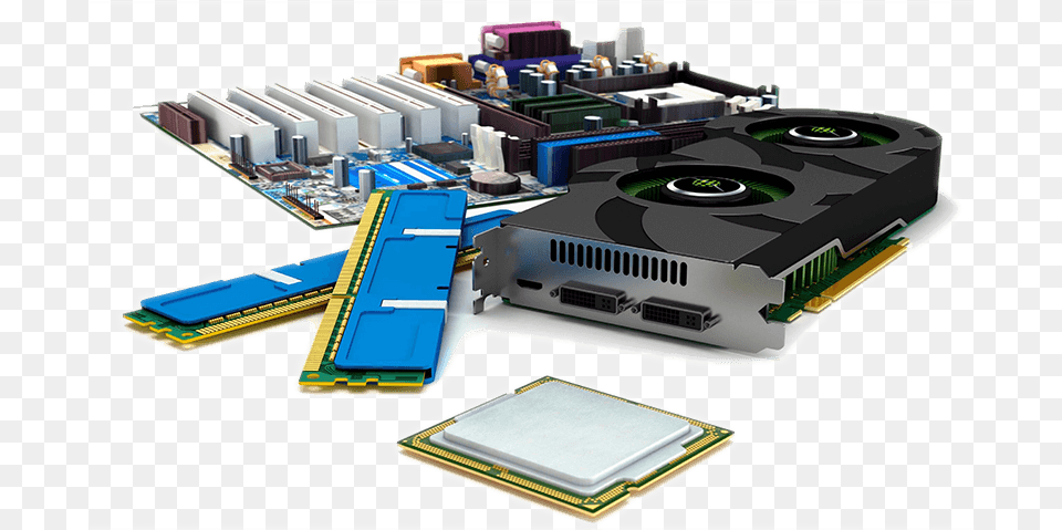 Image Of Computer Parts Computer Motherboard, Computer Hardware, Electronics, Hardware Free Png Download