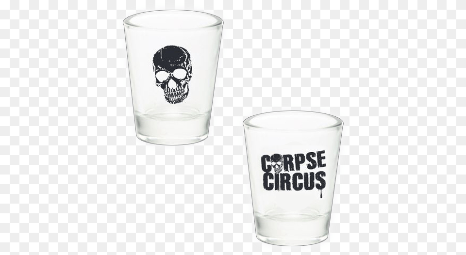 Image Of Corpse Circus Shot Glasses Pint Glass, Cup, Alcohol, Beer, Beverage Free Png Download