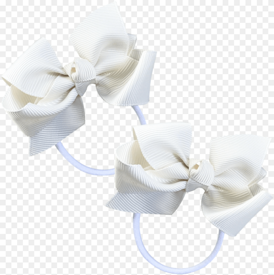 Image Of Cream Bow Hair Tie 2 Pack Present, Accessories, Formal Wear, Bow Tie, Person Free Transparent Png