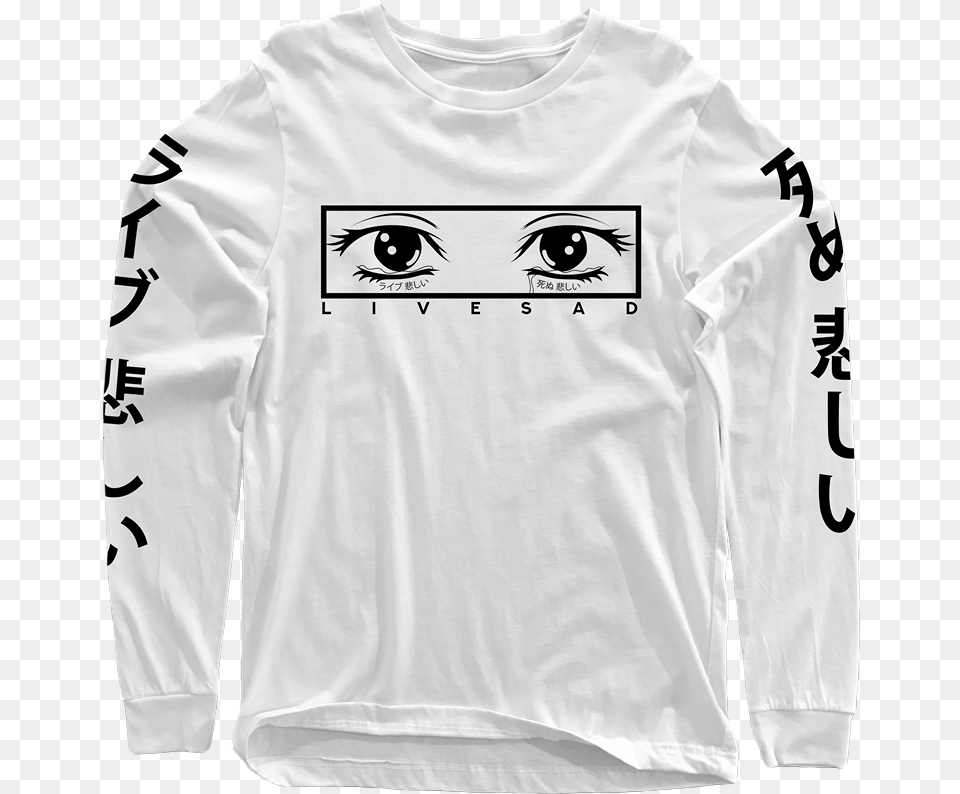 Image Of Crying Eyes Long Sleeve Adidas Girls Are Awesome, Clothing, Long Sleeve, Adult, Male Free Png Download