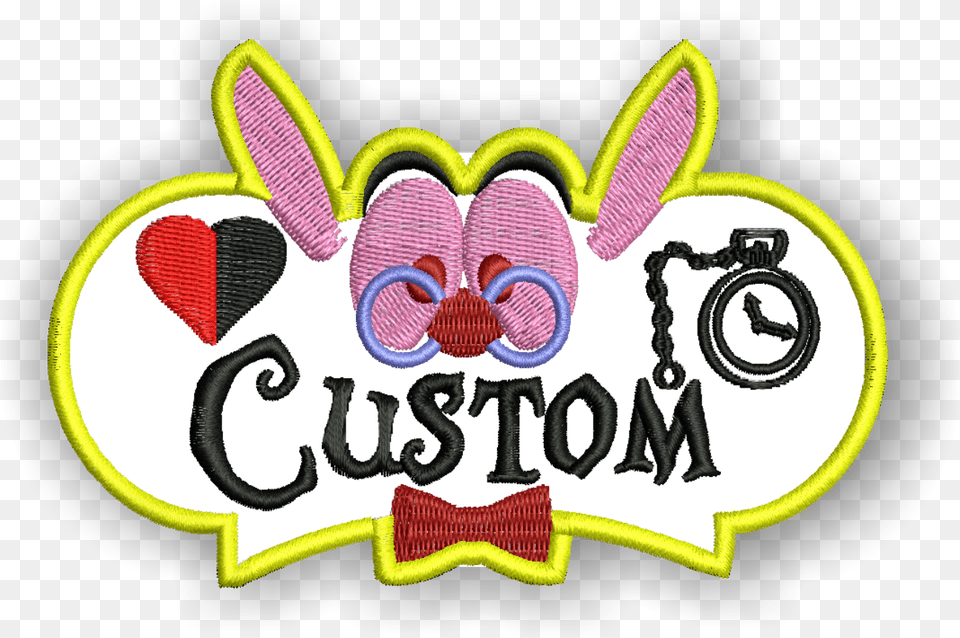 Image Of Custom White Rabbit Patch, Sticker, Logo Free Png Download