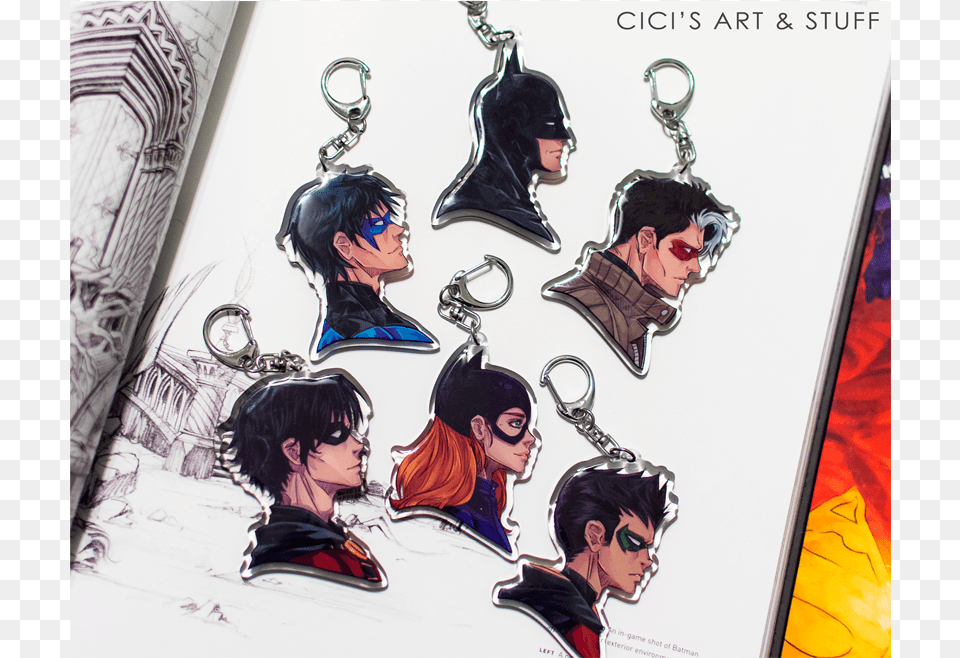Image Of Dc Bust Keychains Preorder Cartoon, Accessories, Jewelry, Earring, Publication Free Png