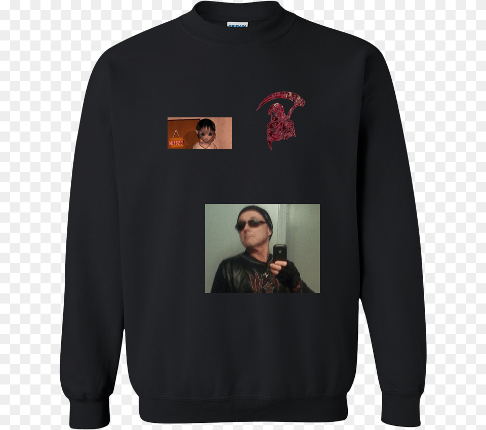 Image Of Dying Old People Want 2 B Cool As Well Sweatshirt, Long Sleeve, Clothing, Sweater, Sleeve Free Transparent Png