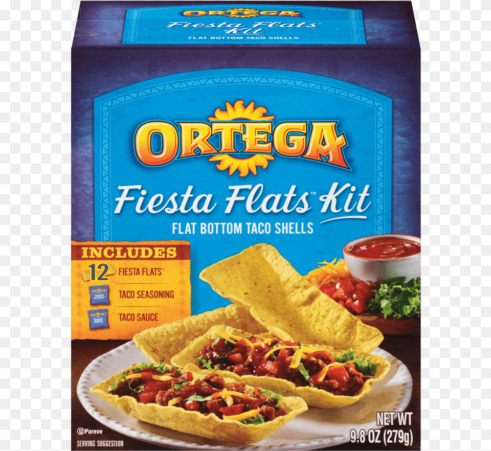 Image Of Fiesta Flats Taco Kit Ortega Fiesta Flats, Food, Hot Dog Free Png