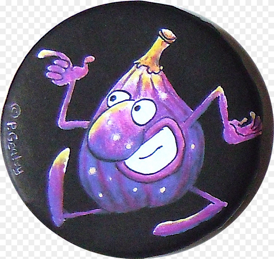 Image Of Fig Magnet Or Pin Cartoon, Food, Meal, Purple Free Png Download