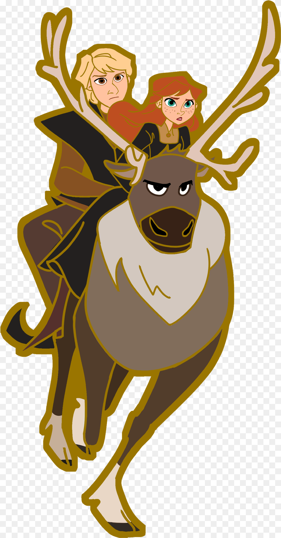 Image Of Frozen Minis Cartoon, Person, Animal, Deer, Face Png