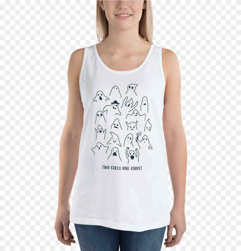 Of Ghost Cluster Sleeveless Shirt, Clothing, Tank Top, Vest, Jeans Png Image