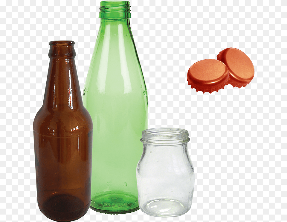 Of Glass Containers Glass Bottle, Alcohol, Beer, Beverage, Beer Bottle Png Image