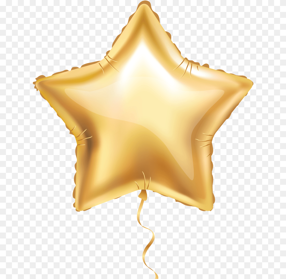 Of Golden Star Balloon Golden Star Vector Balloon, Symbol, Person Png Image