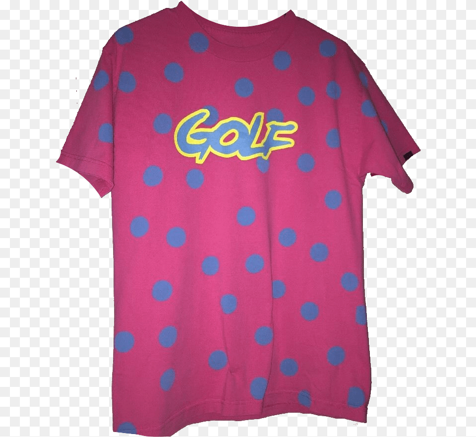 Image Of Golf Polka Dot T Shirt Active Shirt, Clothing, Pattern, T-shirt Free Png