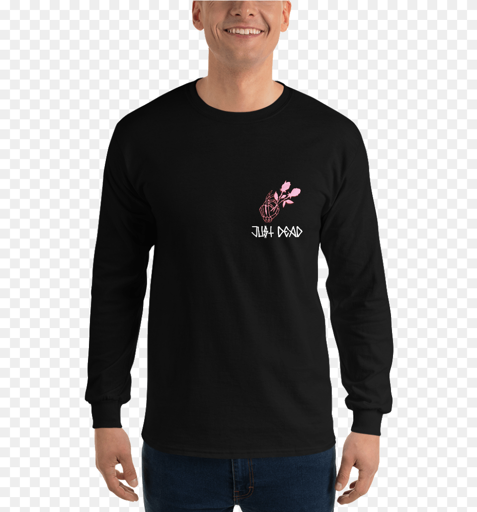 Of Grim X Just Dead Rose Long Sleeve T Shirt, Clothing, Long Sleeve, T-shirt, Jeans Png Image