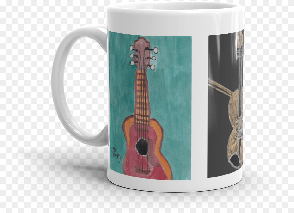 Image Of Guitar And Fiddle Coffee Mug Coffee Cup, Musical Instrument, Beverage, Coffee Cup Free Transparent Png