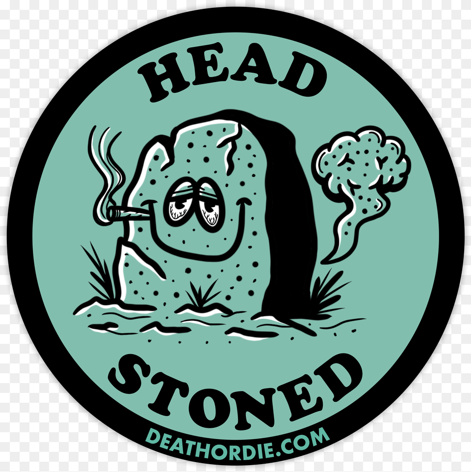 Image Of Head Stoned Sticker Illustration, Logo Free Png Download