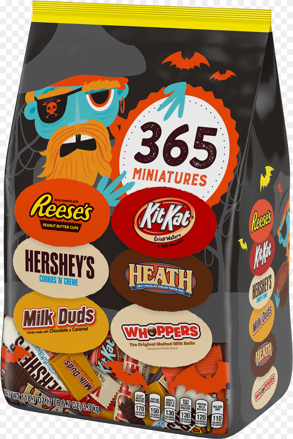 Image Of Hershey S Halloween Assortment Stand Up Bag Kit Kat Bar, Food, Snack, Sweets, Face Free Png