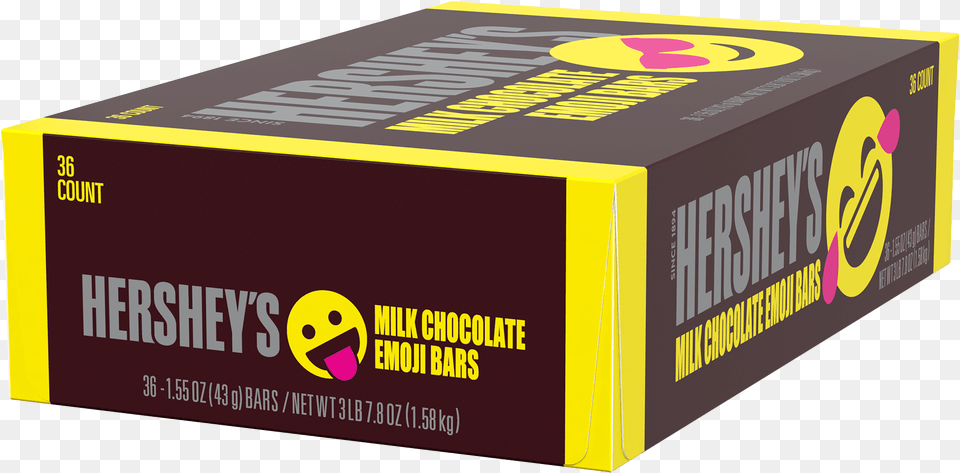 Image Of Hershey S Milk Chocolate Emoji Bars 36 Pack Box, Cardboard, Carton, Business Card, Paper Free Transparent Png