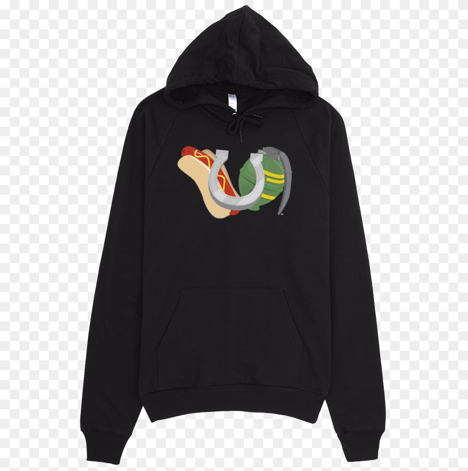 Image Of Hot Dogs Horseshoes Amp Hand Grenades Logo Hoodie I Dont Care, Clothing, Knitwear, Sweater, Sweatshirt Free Png