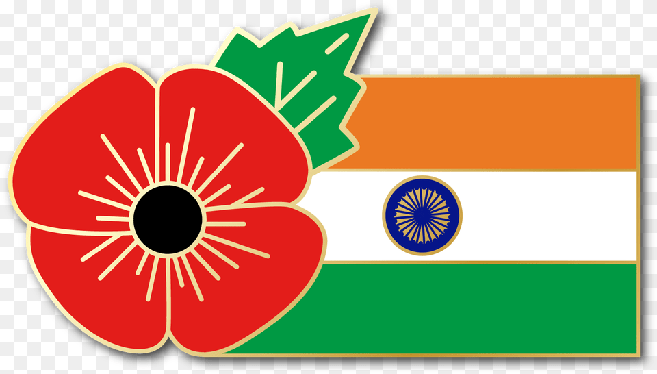 Image Of India Fmn Poppyflag Combo Medal 28mm X Trinidad And Tobago Cliparts, Flower, Plant, Dynamite, Weapon Free Png Download