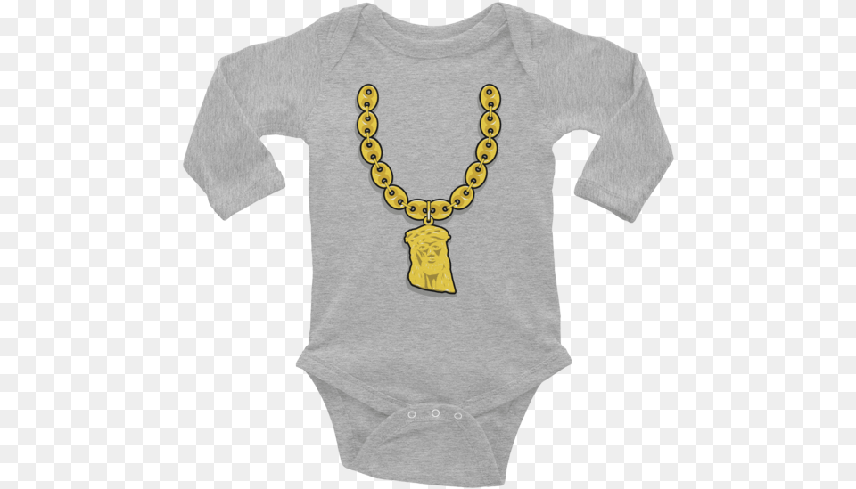 Image Of Jesus Piece Infant Long Sleeve Onesie Grandpa Onesie, Accessories, Clothing, Jewelry, Necklace Free Transparent Png