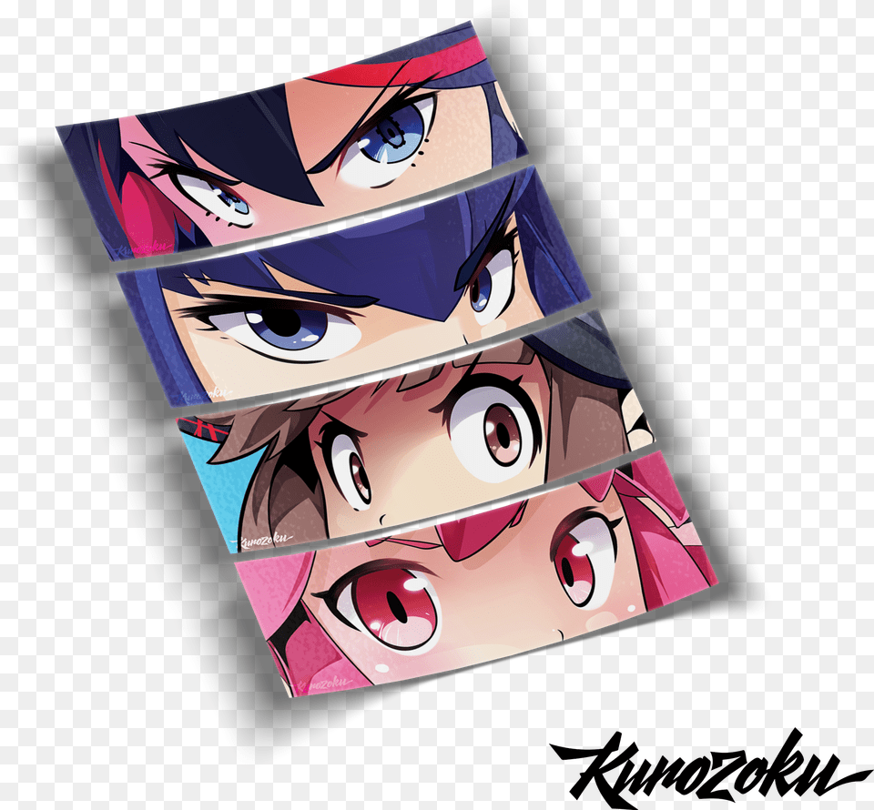 Image Of Kill La Kill Eyes Slap Cartoon, Book, Comics, Publication, Adult Free Transparent Png