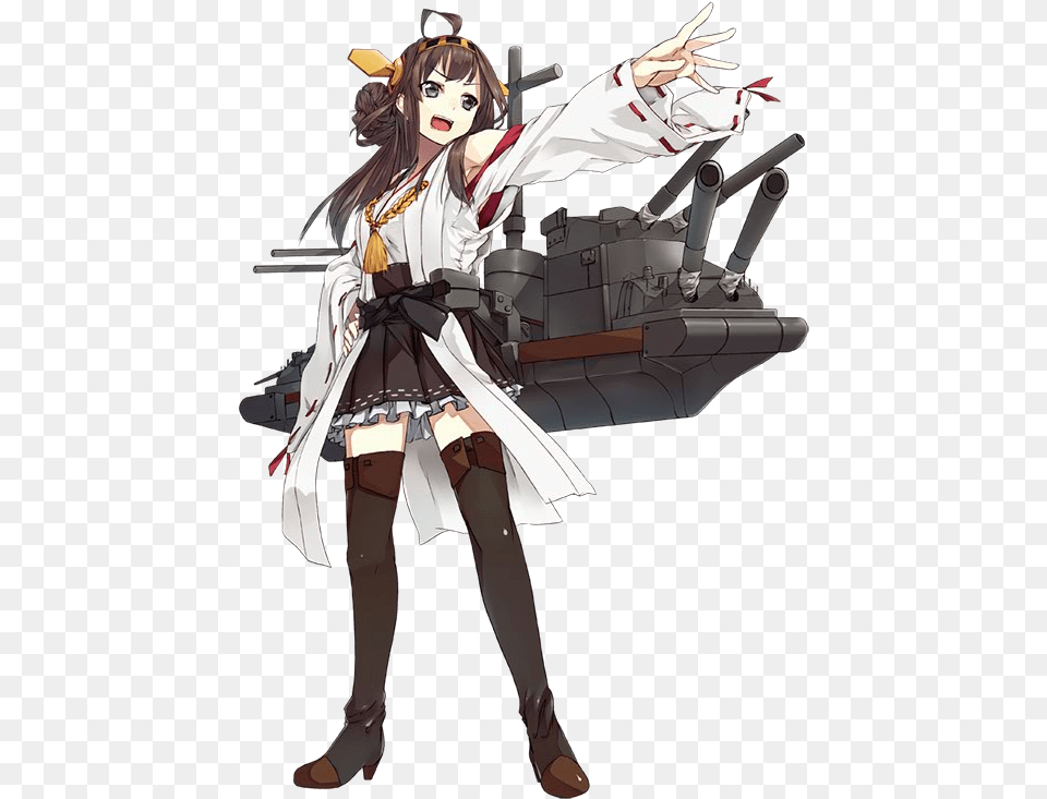 Image Of Kongou Zenhoumon Fire Kantai Collection Kongou, Book, Comics, Publication, Adult Free Png Download